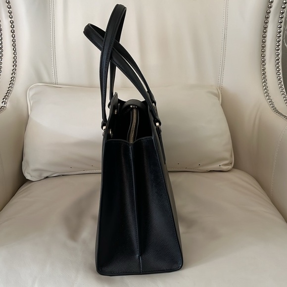 Kate Spade Perry Medium Satchel Saffiano Leather Black LIKE NEW CONDITION - Picture 6 of 15